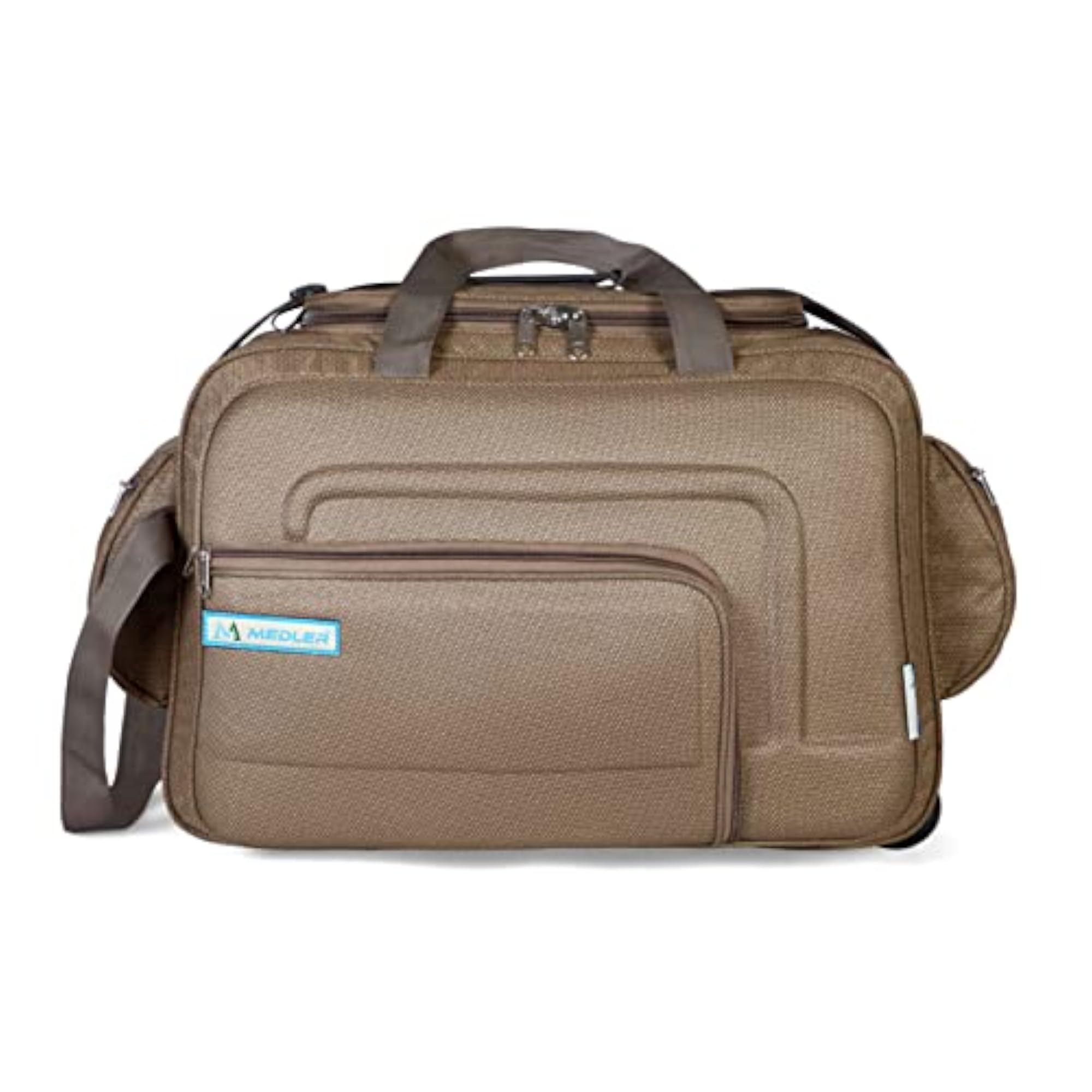 Aquiver Nylon Waterproof Strolley Duffle Bag, 55 Litres, Beige